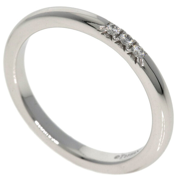 TIFFANY Silver Diamond Ring - Picture 1 of 7